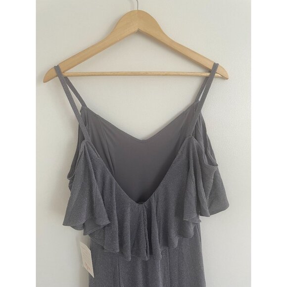 Show Me Your Mumu Dress Womens Small Renee Maxi Ruffle Dancing Queen Shine Smoke - Picture 9 of 12